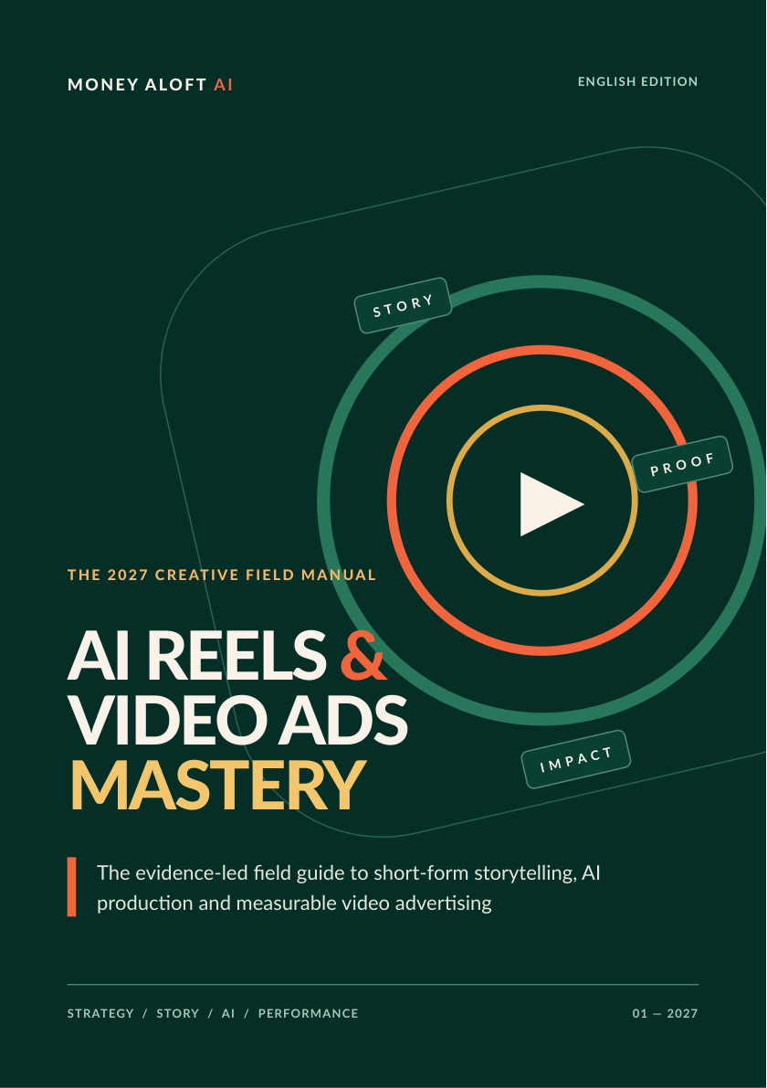 AI Reels & Video Ads Mastery in 2027 — English edition cover, MONEY ALOFT AI