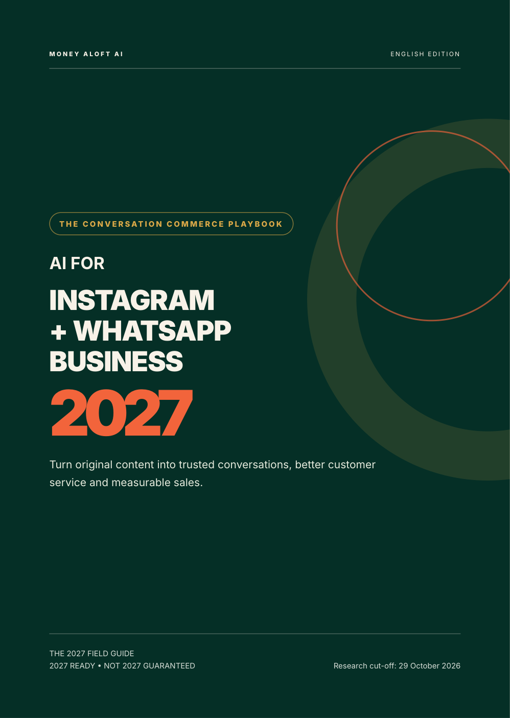 AI for Instagram & WhatsApp Business in 2027 eBook cover — English edition